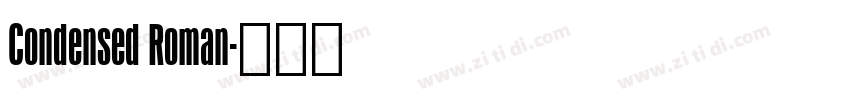 Condensed Roman字体转换